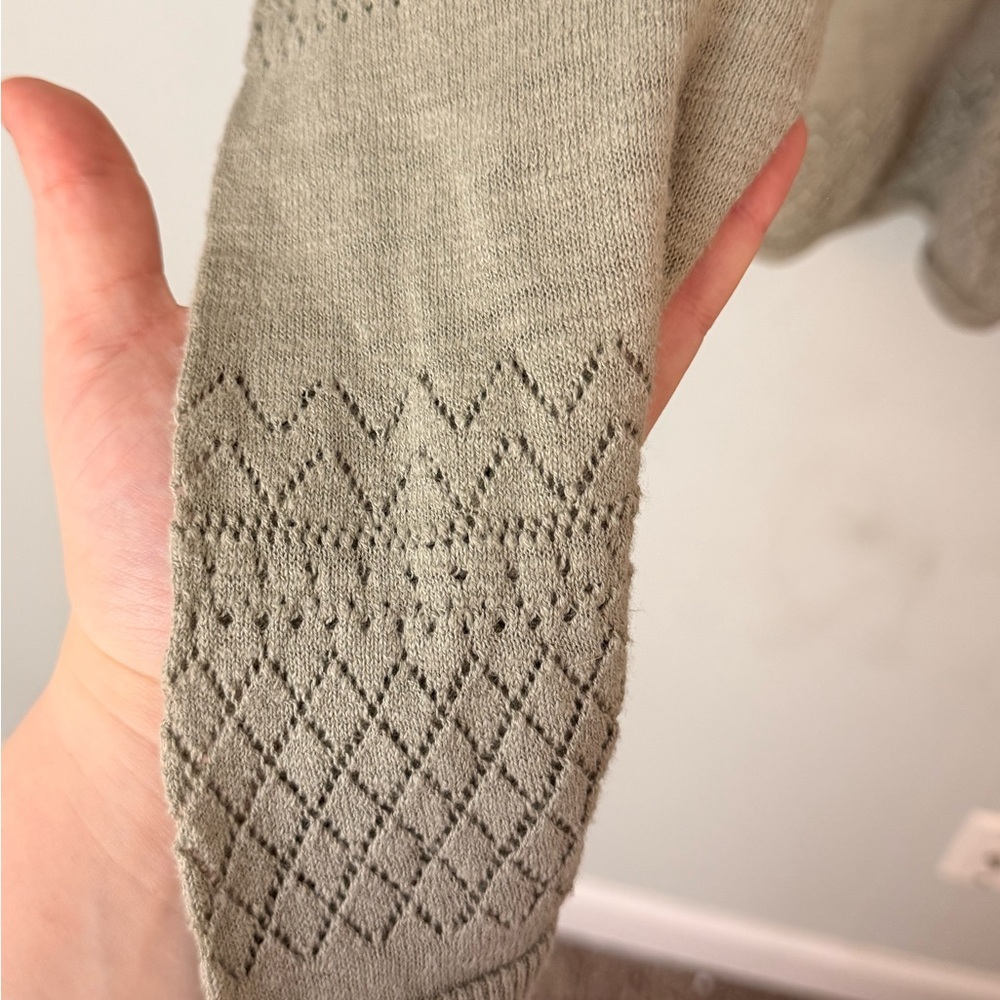 Frye 100% Cotton Open Knit V-Neck Sweater XXL - Picture 8 of 8